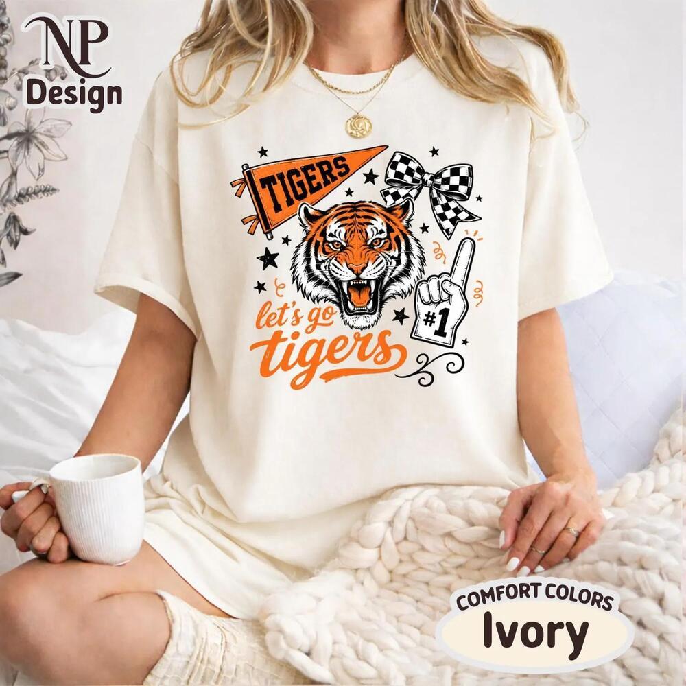 Tigers School Spirit Sports Team Graphic Men Women Game Day Fan Tee